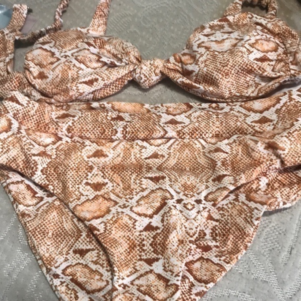 Shein snakeskin print bikini set